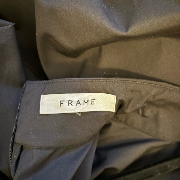 Frame Margot Mock Neck Balloon Sleeves Belted Black Mini Dress With Pockets NWOT - Picture 13 of 15